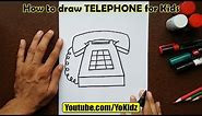 How to draw TELEPHONE for kids