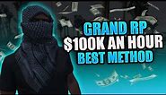 MAKE $100K EACH HOUR IN GRAND RP! | Easy Money Grand RP | Best Money Method Grand RP | GTA 5 RP