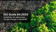 ISO Guide 84:2020 - Guidelines for addressing climate change in standards