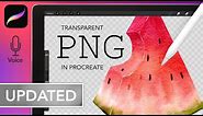 Transparent PNG Tutorial for Procreate // Watercolor for Procreate UPDATED