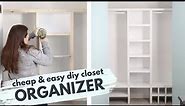 Build a DIY Closet Organizer for Cheap (less than $75!)