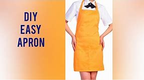 How to make apron at home/Step by step apron apron cutting and stitching/Easiest apron with pocket.
