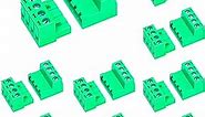 10 Sets 5.08mm Pitch Male & Female No Soldering Green Phoenix Type Connector 4 Pin PCB Screw Terminal Block