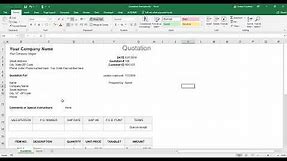 How to Create a Quote Form in Excel for Your Business