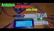 Arduino LCD Display Menu System Tutorial