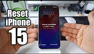 How To Reset & Restore your Apple iPhone 15 - Factory Reset