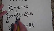 Deriving Kinematics Equations Using Calculus