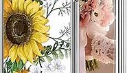 ICEDIO iPhone SE 2022 Case,iPhone SE 2020 Case,iPhone 8 Case,iPhone 7 Case with Screen Protector,Clear TPU Cover with Fashion Designs for Girls Women,Protective Phone Case Sunflowers Floral
