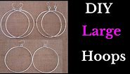 How to Easily Make Hoop Earrings | Silver Hoop Earrings |2 Easy DIY Hoop Earrings