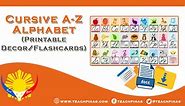 Cursive A-Z Alphabet (Printable Decor) - Teach Pinas