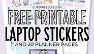 Free Printable Laptop Stickers And Planner - Cute Freebies For You