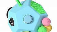 Fidget Dodecagon –12-Side Fidget Toys Cube Relieves Stress and Anxiety Anti Depression Cube for Children and Adults with ADHD ADD OCD Autism (B3 Blue Sky)
