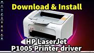 How to Download & Install HP LaserJet P1005 Printer driver in windows 11 or windows 10