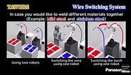 Panasonic Wire Switching TAWERS robot welding system