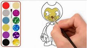 Drawing and coloring Bendy