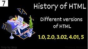 #7. History of HTML || Different versions of HTML || Web Development Series