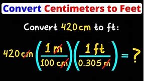 Convert Centimeters to Feet | cm to ft | Unit Conversion | Dimensional Analysis | Eat Pi