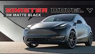 3M Matte Black Wrapped Tesla Model Y Performance