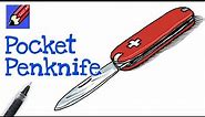 How to Draw a Swiss Army knife real easy
