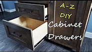 Beginners guide to Drawers. Measure, cut, assemble, mount, finish. No jig method
