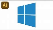 Design Microsoft Windows 10 logo (Illustrator Tutorial) — abcinformatic