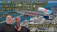 CRUISE NEWS | ALL CARNIVAL CRUISE SHIPS FROM NEWEST TO OLDEST
