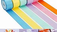 HUIHUANG Pastel Rainbow Ribbon Colored Satin Ribbon Assortment 1 inch Pastel Rainbow Ribbons for Crafts Easter Day Gift Basket Gift Wrap Birthday Baby Shower Party Decor DIY Hair Bows -Total 30 Yards