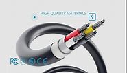 Pwr Long 6Ft 3 Prong TV Power Cord for LG LED LCD Smart 1080p HDTV 4K 8K Computer Monitor Dell HP Asus Sony Samsung Toshiba Lenovo Acer Epson Printer Laptop Charger Spare Mickey Mouse Universal Cable