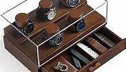 Elevate Your Watch Collection with The Curator – Premium Watch Display Case for 5 Watches – Christmas Gift for Men, Boyfriend, Dad – Wooden Mens Watch Box & Watch Case – Lifetime Assurance Included