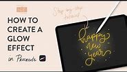 Glow Lettering Effect in Procreate: Happy New Year