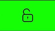 lock icon green screen | animated icon green screen