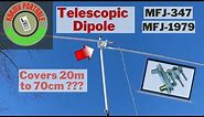 MFJ Telescopic Dipole Antenna setup #hamradio #hamharder