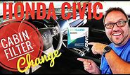 Honda Civic Cabin Air Filter Replacement - 2016 2017 2018 2019 2020 2021