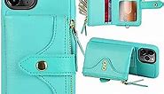 LAMEEKU iPhone Wallet Case (iPhone 11 Pro Max-6.5", Mint Green-iPhone 11 Pro Max 6.5")