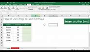 How to insert Emojis in Excel formula with Shortcut Key