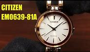 Citizen Rose Gold Tone Stainless Steel Dress Watch EM0639-81A