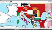 Flag Map of Europe WW1 (1914): TIMELAPSE