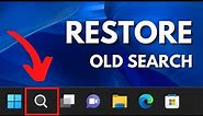 How to Restore Old Taskbar Search icon in Windows 11 22H2 - Disable New Search Box