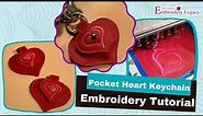 DIY Pocket Heart Key Chain - Free Machine Embroidery Project