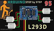 Lesson 95: Using L293D 4 DC Motors Shield for Arduino UNO and Mega | Arduino Step By Step Course