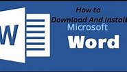 How to Download and Install Microsoft Word PC (Latest version)