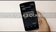 Nexus 5 Android 4.4.3 KitKat OTA Update