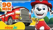 PAW Patrol Marshall's BEST Fire Truck Rescues! w/ Rubble & Chase 🚒 90 Minutes | Nick Jr.