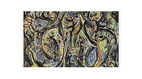 KWAY Gothic Posters - Jackson Pollock Art Prints - Abstract Expressionism Wall Art - Unframed Oil Painting Reproductions for Bedroom Living Room Wall Decor 12x18in/30x45cm