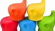 Silicone Sippy Cup Lids, 5 Packs Elephant Spill-Proof Sippy Cup for Babies, Toddlers and Kids