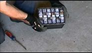 What it looks like inside a 12 volt battery. See how it works