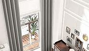 20ft Extra Long Curtains with Soft Texture,Grommet Top Decorative Drapes Privacy for 2 Story House,Great Room, High Ceiling (Light Grey,1 Panel,52 x 240 Inch)