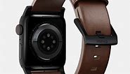 Modern Band - 45mm Apple Watch - Black Hardware | Rustic Brown Horween Leather | NOMAD®