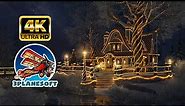 CHRISTMAS COTTAGE 4K 60 FPS: 1 Hour Winter X-Mas Screensaver with Music