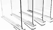 4PCS Shelf Dividers for Closets,Clear Acrylic Shelf Divider for Wood Shelves and Clothes Organizer Purses Separators Perfect for Kitchen Cabinets and Bedroom Organizer,Clear